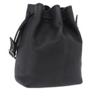 Coach Shoulder Bag Leather Black Silver Auth 208849A-1