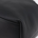 Coach Shoulder Bag Leather Black Silver Auth 208849A-16
