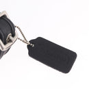 Coach Shoulder Bag Leather Black Silver Auth 208849A-10