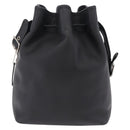 Coach Shoulder Bag Leather Black Silver Auth 208849A-2