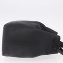 Coach Shoulder Bag Leather Black Silver Auth 208849A-3
