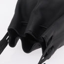 Coach Shoulder Bag Leather Black Silver Auth 208849A-6