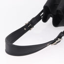 Coach Shoulder Bag Leather Black Silver Auth 208849A-7