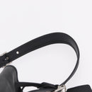 Coach Shoulder Bag Leather Black Silver Auth 208849A-14