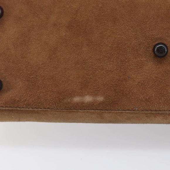 Christian Dior Samurai Hand Bag Suede Brown Auth 208852SAV