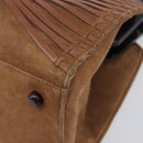 Christian Dior Samurai Hand Bag Suede Brown Auth 208852SAV-11