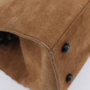 Christian Dior Samurai Hand Bag Suede Brown Auth 208852SAV-14