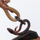 Christian Dior Samurai Hand Bag Suede Brown Auth 208852SAV-15