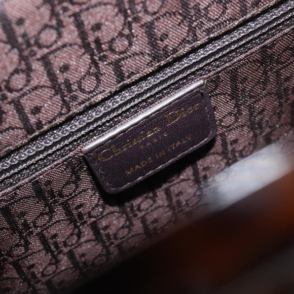Christian Dior Samurai Hand Bag Suede Brown Auth 208852SAV