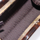 Christian Dior Samurai Hand Bag Suede Brown Auth 208852SAV-21