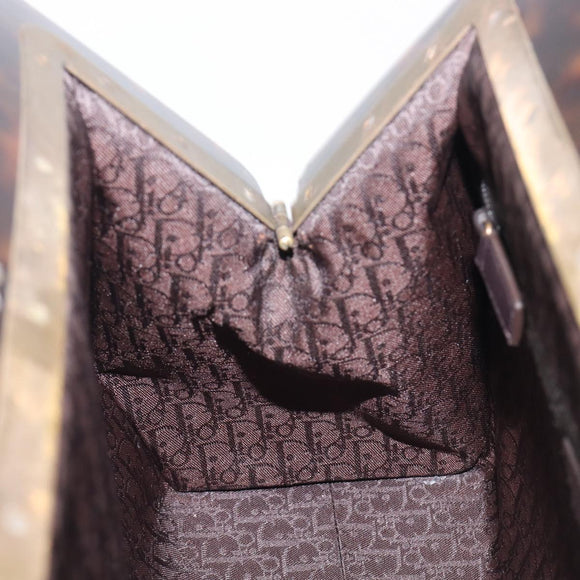 Christian Dior Samurai Hand Bag Suede Brown Auth 208852SAV