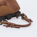 Christian Dior Samurai Hand Bag Suede Brown Auth 208852SAV-7