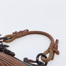 Christian Dior Samurai Hand Bag Suede Brown Auth 208852SAV-8