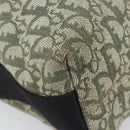 Christian Dior Trotter Canvas Shoulder Bag Green Silver Auth 208853-18