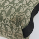 Christian Dior Trotter Canvas Shoulder Bag Green Silver Auth 208853-19