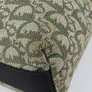 Christian Dior Trotter Canvas Shoulder Bag Green Silver Auth 208853-20