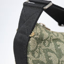 Christian Dior Trotter Canvas Shoulder Bag Green Silver Auth 208853-9