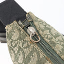 Christian Dior Trotter Canvas Shoulder Bag Green Silver Auth 208853-21