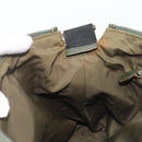 Christian Dior Trotter Canvas Shoulder Bag Green Silver Auth 208853-24