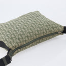 Christian Dior Trotter Canvas Shoulder Bag Green Silver Auth 208853-6