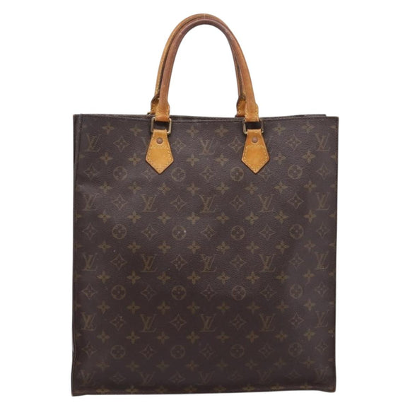 LOUIS VUITTON Monogram Sac Plat Hand Bag M51140 LV Auth 208856