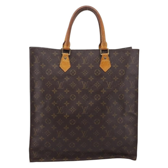 LOUIS VUITTON Monogram Sac Plat Hand Bag M51140 LV Auth 208856
