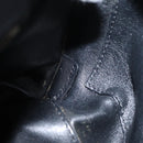 CELINE Luggage Nano Shopper Hand Bag Leather 2way Black Gold Tone Auth 208858-12