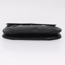 Christian Dior Chain Shoulder Bag Leather Black Gold Tone Auth 208860-10