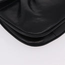 Christian Dior Chain Shoulder Bag Leather Black Gold Tone Auth 208860-11