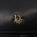 Christian Dior Chain Shoulder Bag Leather Black Gold Tone Auth 208860-15