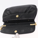 Christian Dior Chain Shoulder Bag Leather Black Gold Tone Auth 208860-16