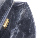 Christian Dior Chain Shoulder Bag Leather Black Gold Tone Auth 208860-20