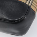 Burberrys Nova Check Shoulder Bag Canvas Beige Gold Tone Auth 208861A-13
