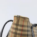 Burberrys Nova Check Shoulder Bag Canvas Beige Gold Tone Auth 208861A-17