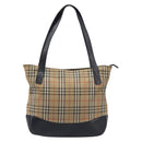 Burberrys Nova Check Shoulder Bag Canvas Beige Gold Tone Auth 208861A-2