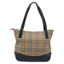Burberrys Nova Check Shoulder Bag Canvas Beige Gold Tone Auth 208861A-3