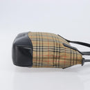 Burberrys Nova Check Shoulder Bag Canvas Beige Gold Tone Auth 208861A-4
