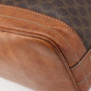 CELINE Macadam Shoulder Bag PVC Brown Gold Tone Auth 208862A-18