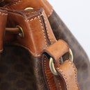 CELINE Macadam Shoulder Bag PVC Brown Gold Tone Auth 208862A-9