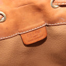 CELINE Macadam Shoulder Bag PVC Brown Gold Tone Auth 208862A-23