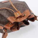 CELINE Macadam Shoulder Bag PVC Brown Gold Tone Auth 208862A-6