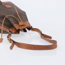 CELINE Macadam Shoulder Bag PVC Brown Gold Tone Auth 208862A-7