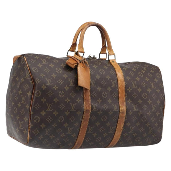 LOUIS VUITTON Monogram Keepall 50 Boston Bag M41426 LV Auth 208863