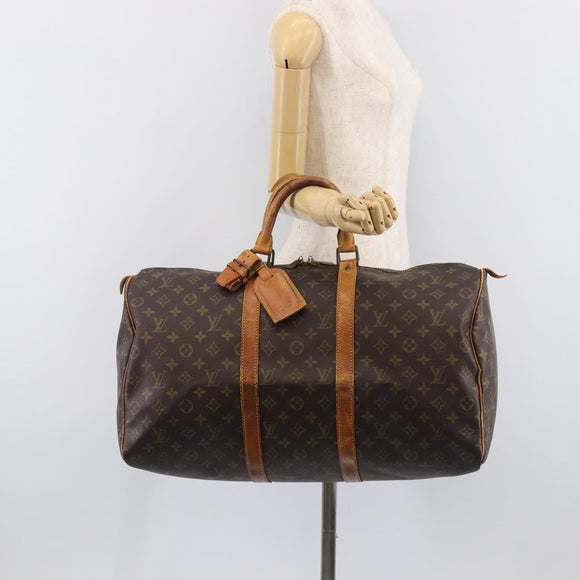 LOUIS VUITTON Monogram Keepall 50 Boston Bag M41426 LV Auth 208863