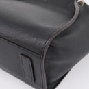 MCM Hand Bag Leather 2way Black Silver Auth 208864-12