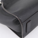 MCM Hand Bag Leather 2way Black Silver Auth 208864-13