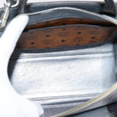 MCM Hand Bag Leather 2way Black Silver Auth 208864-17