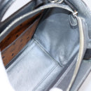 MCM Hand Bag Leather 2way Black Silver Auth 208864-18