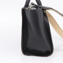 MCM Hand Bag Leather 2way Black Silver Auth 208864-4