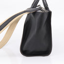 MCM Hand Bag Leather 2way Black Silver Auth 208864-5